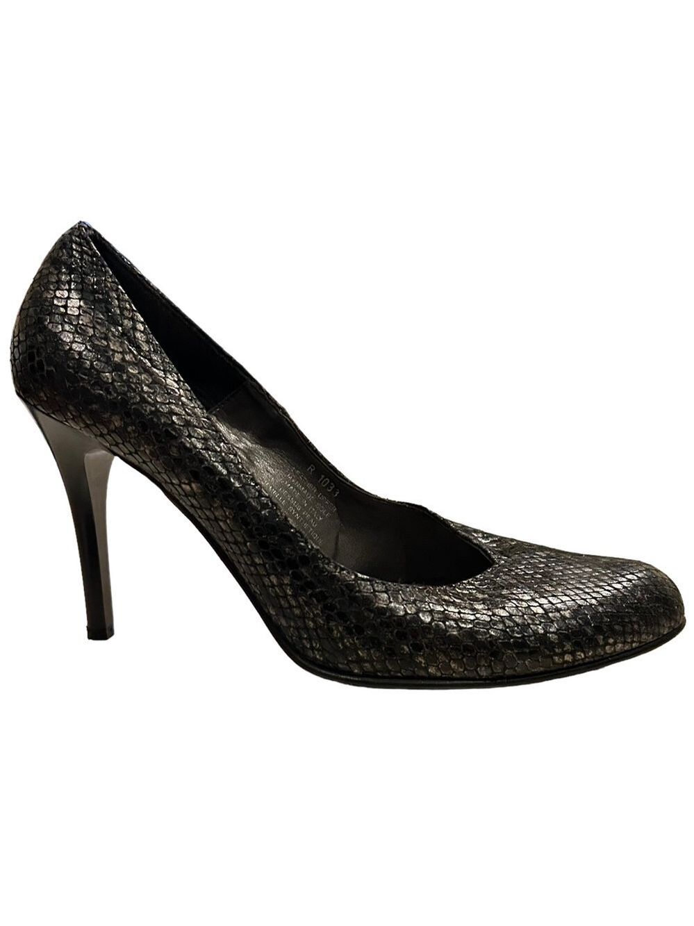A. Giannetti Embossed Leather Heels